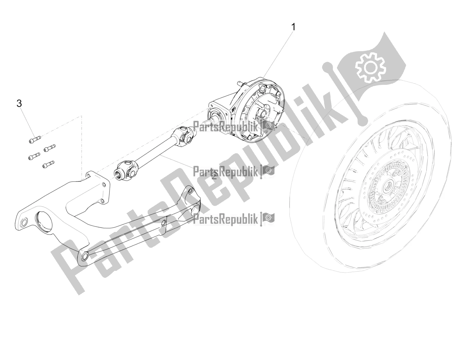 Toutes les pièces pour le Transmission Terminée du Moto-Guzzi V9 Bobber 850 Apac 2018