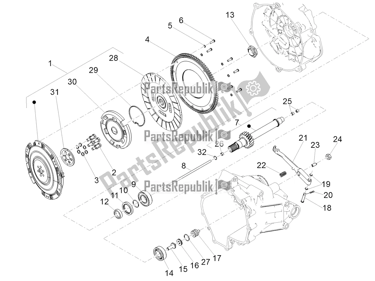 Todas as partes de Embreagem do Moto-Guzzi V9 Bobber 850 Apac 2020