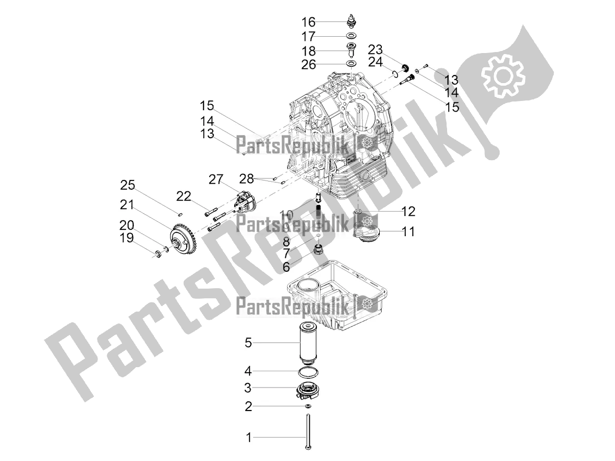 Todas as partes de Lubrificação do Moto-Guzzi V9 Bobber 850 Apac 2020