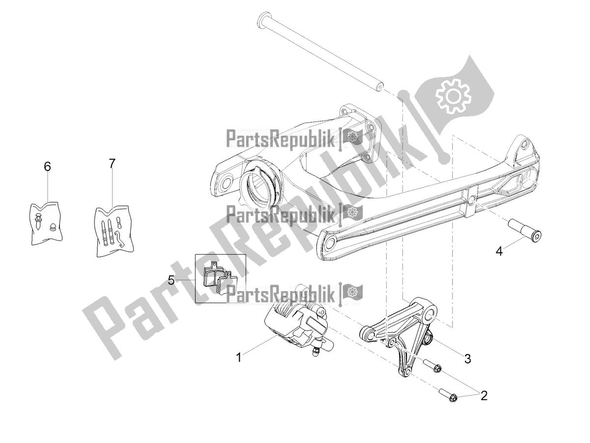 Todas las partes para Pinza De Freno Trasero de Moto-Guzzi V9 Bobber 850 Apac 2020