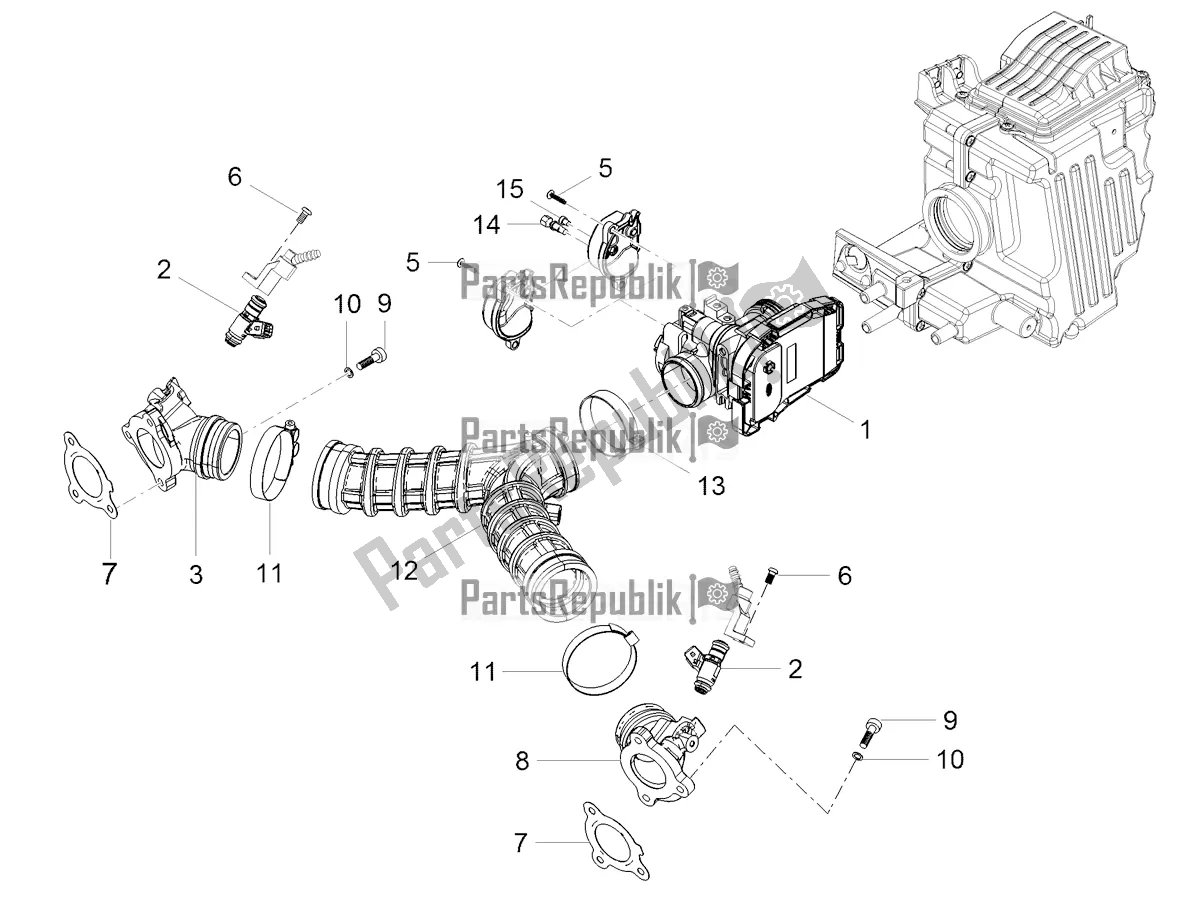 Todas as partes de Corpo Do Acelerador do Moto-Guzzi V9 Bobber 850 Apac 2020