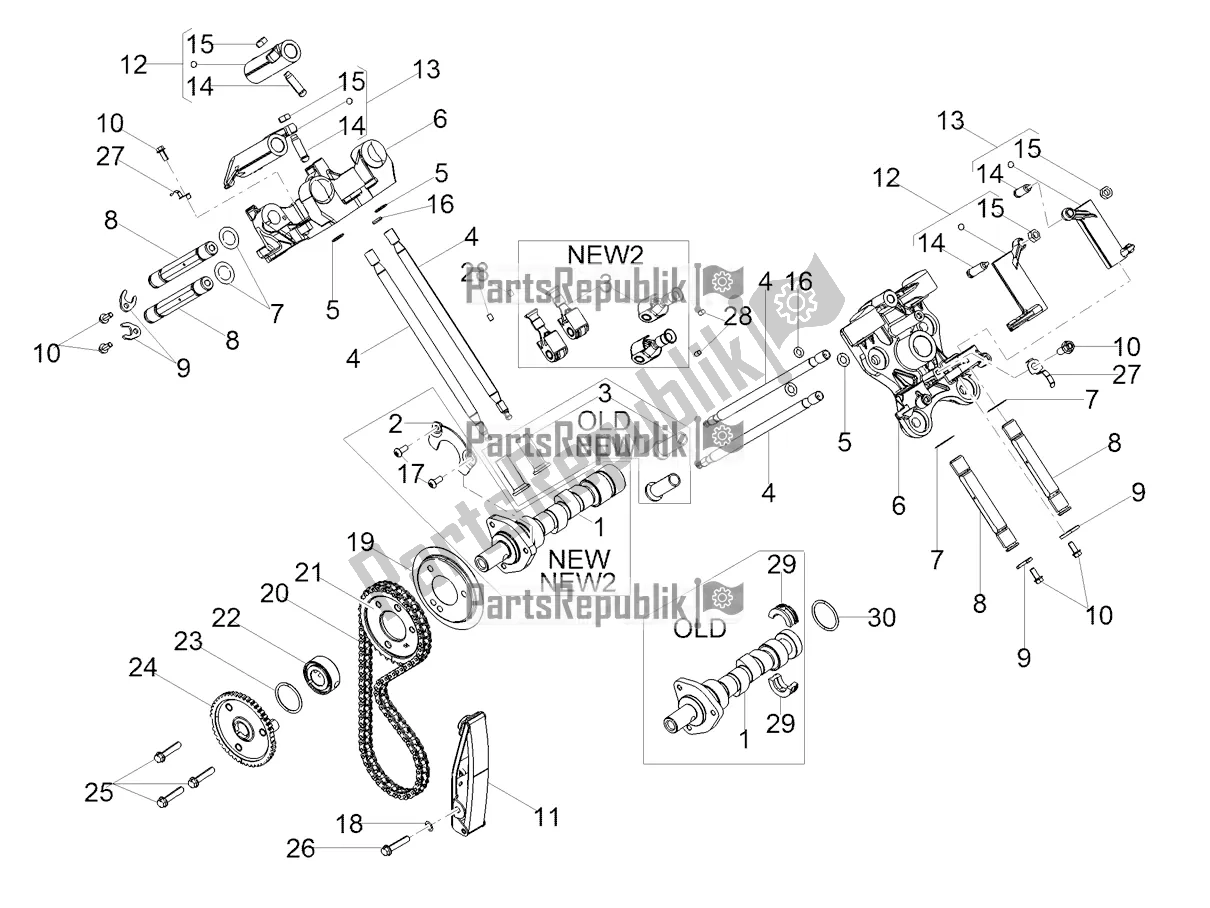 All parts for the Timing System of the Moto-Guzzi V9 Bobber 850 Apac 2020