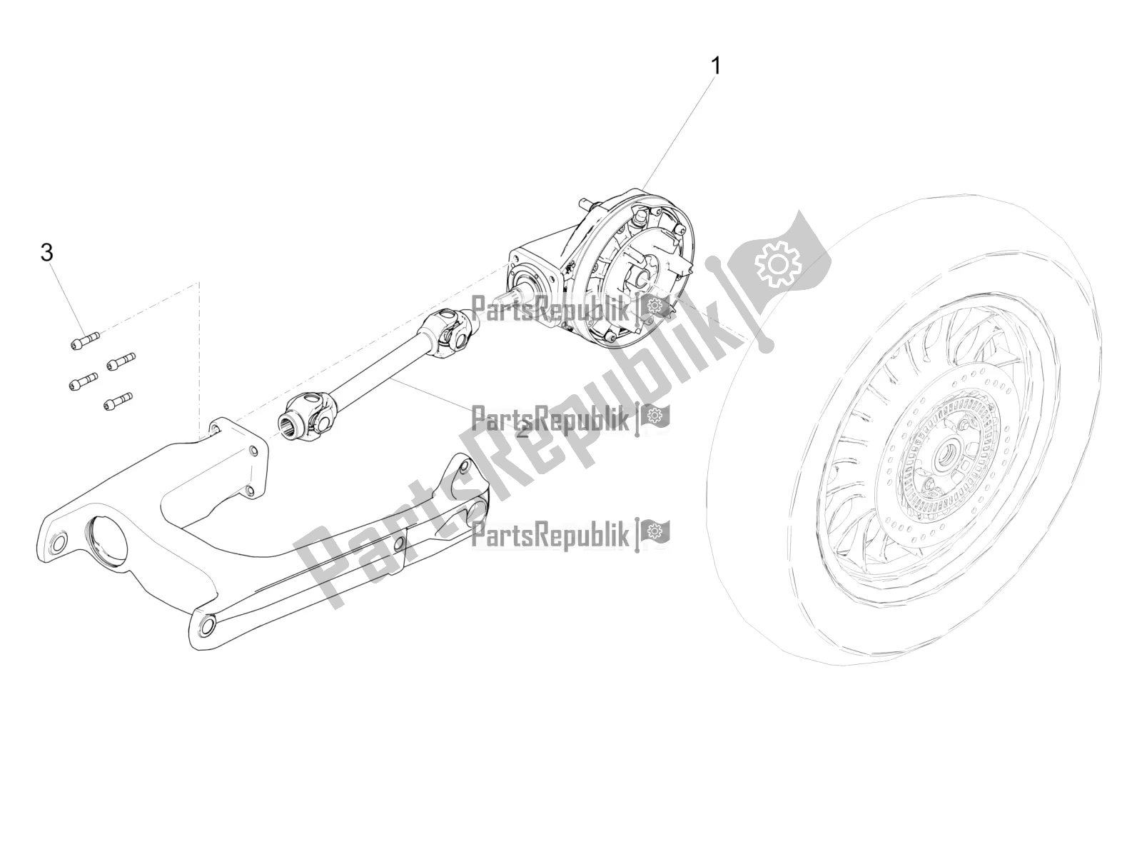 Tutte le parti per il Trasmissione Completata del Moto-Guzzi V9 Bobber 850 Apac 2020