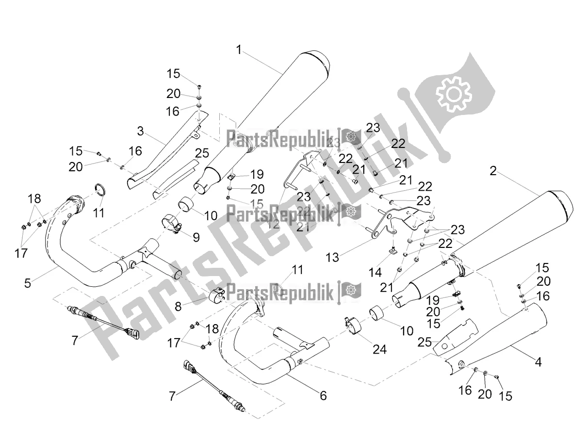 Todas las partes para Tubo De Escape de Moto-Guzzi V9 Bobber 850 Apac 2021