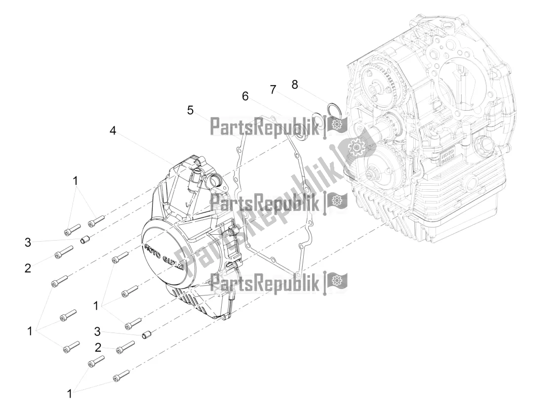 Todas las partes para Cubierta Del Volante de Moto-Guzzi V9 Bobber 850 Apac 2021