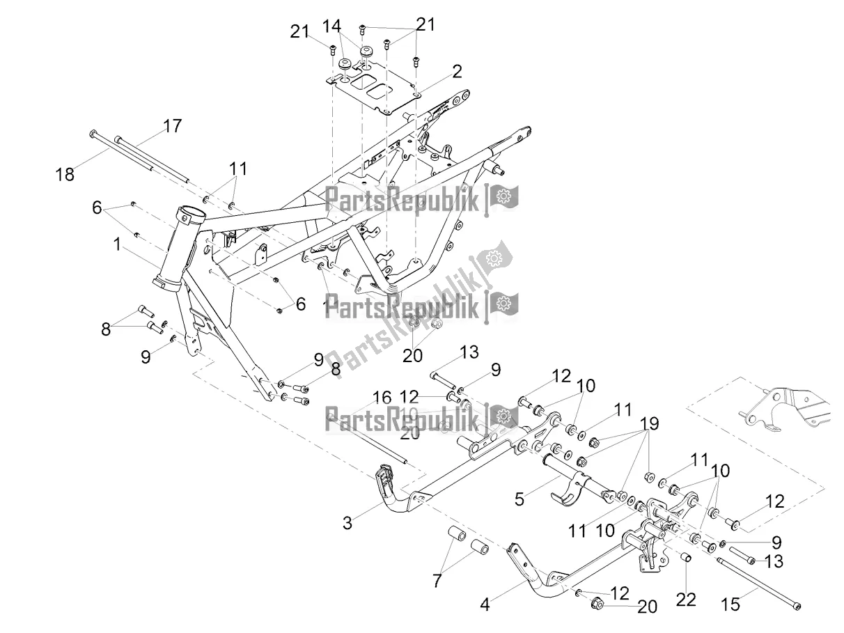 Todas las partes para Marco de Moto-Guzzi V9 Bobber 850 Apac 2021