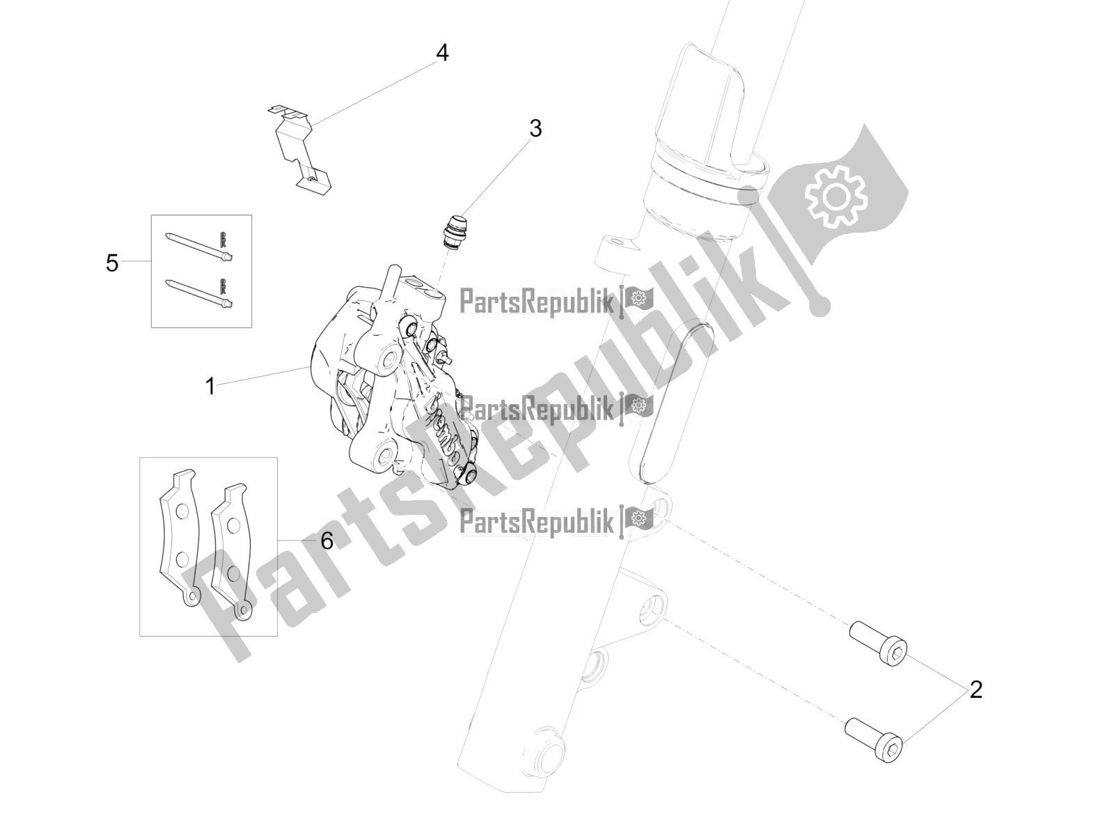 Todas las partes para Pinza De Freno Delantero de Moto-Guzzi V9 Bobber 850 Apac 2021