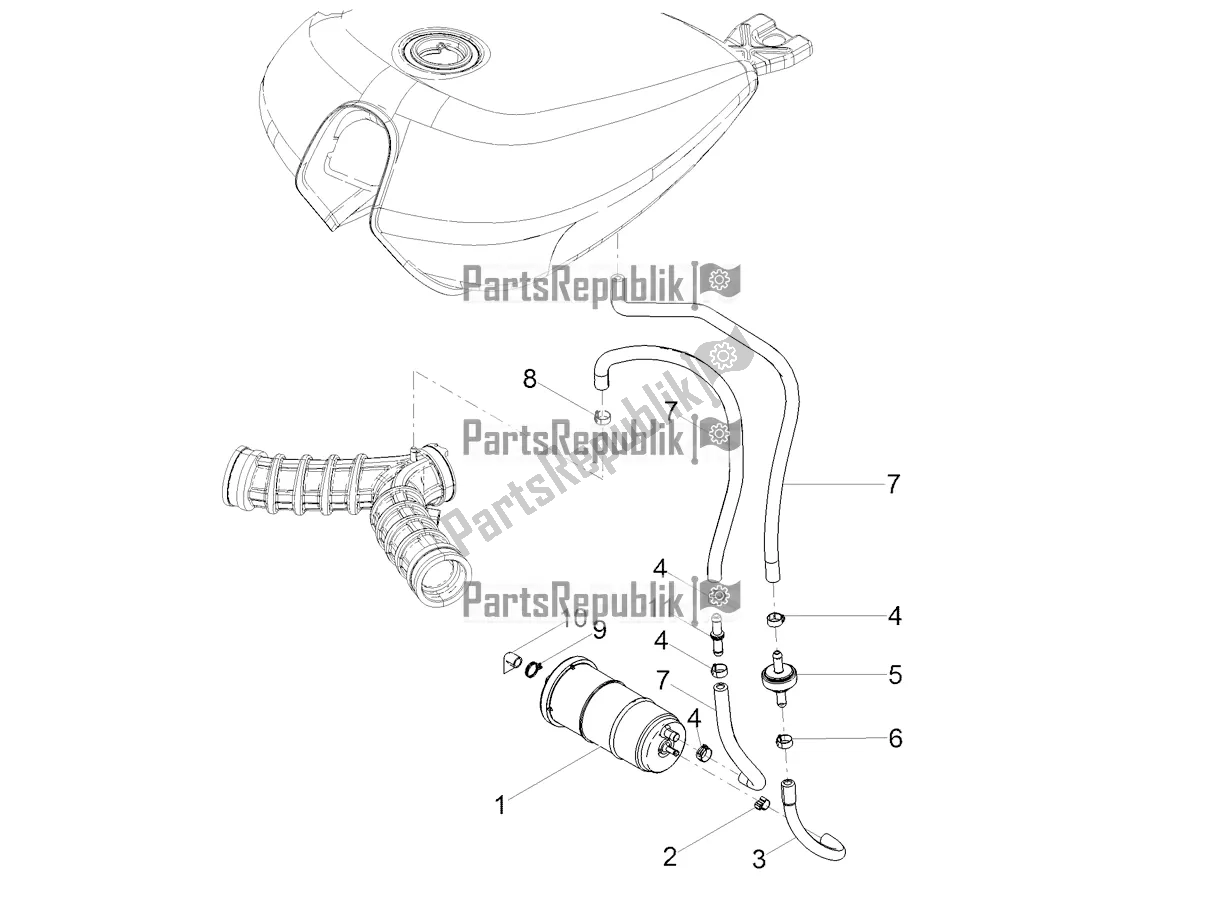 Toutes les pièces pour le Système De Récupération De Vapeur De Carburant du Moto-Guzzi V9 Bobber 850 Apac 2021