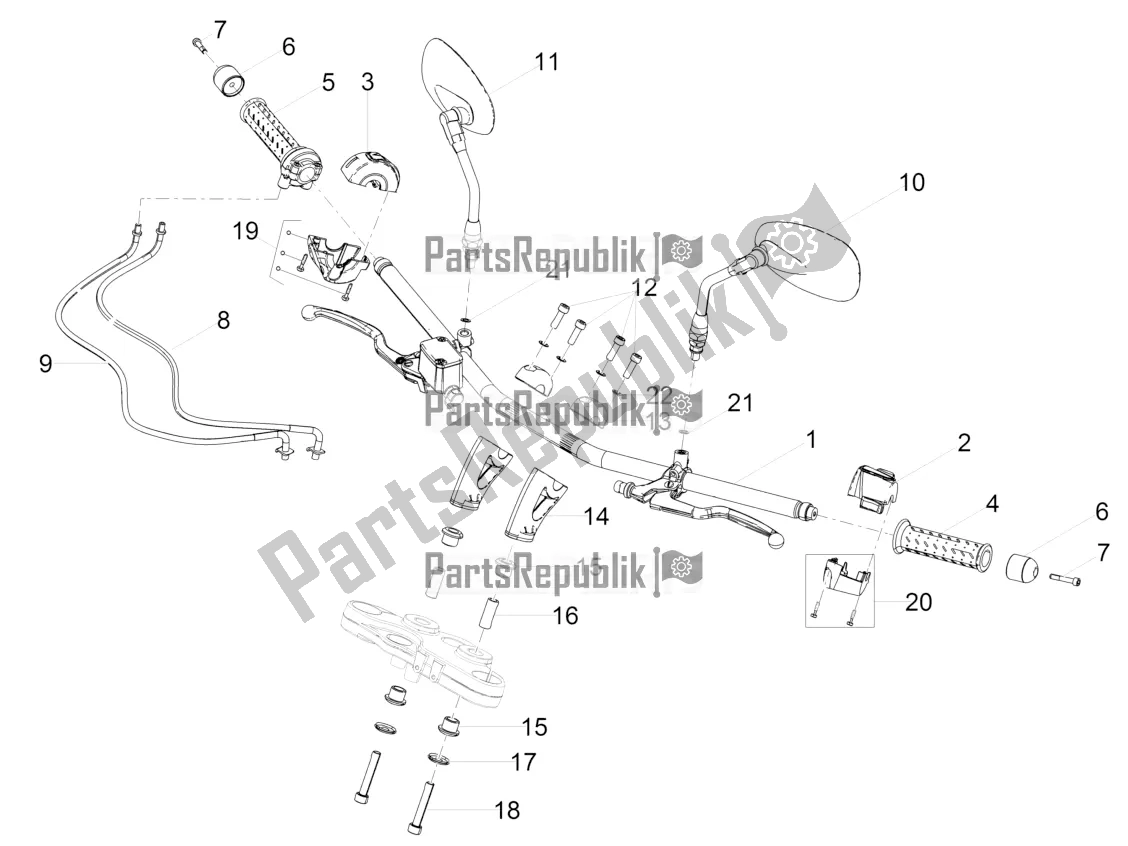 All parts for the Handlebar - Controls of the Moto-Guzzi V9 Bobber 850 Apac 2021