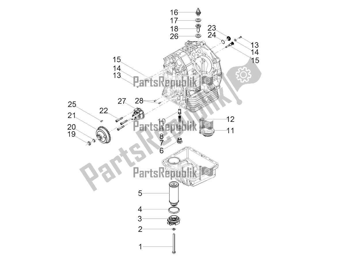 Toutes les pièces pour le Lubrification du Moto-Guzzi V9 Bobber 850 Apac 2021