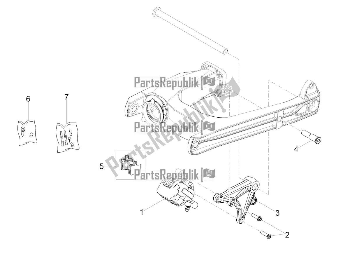 Tutte le parti per il Pinza Freno Posteriore del Moto-Guzzi V9 Bobber 850 Apac 2021