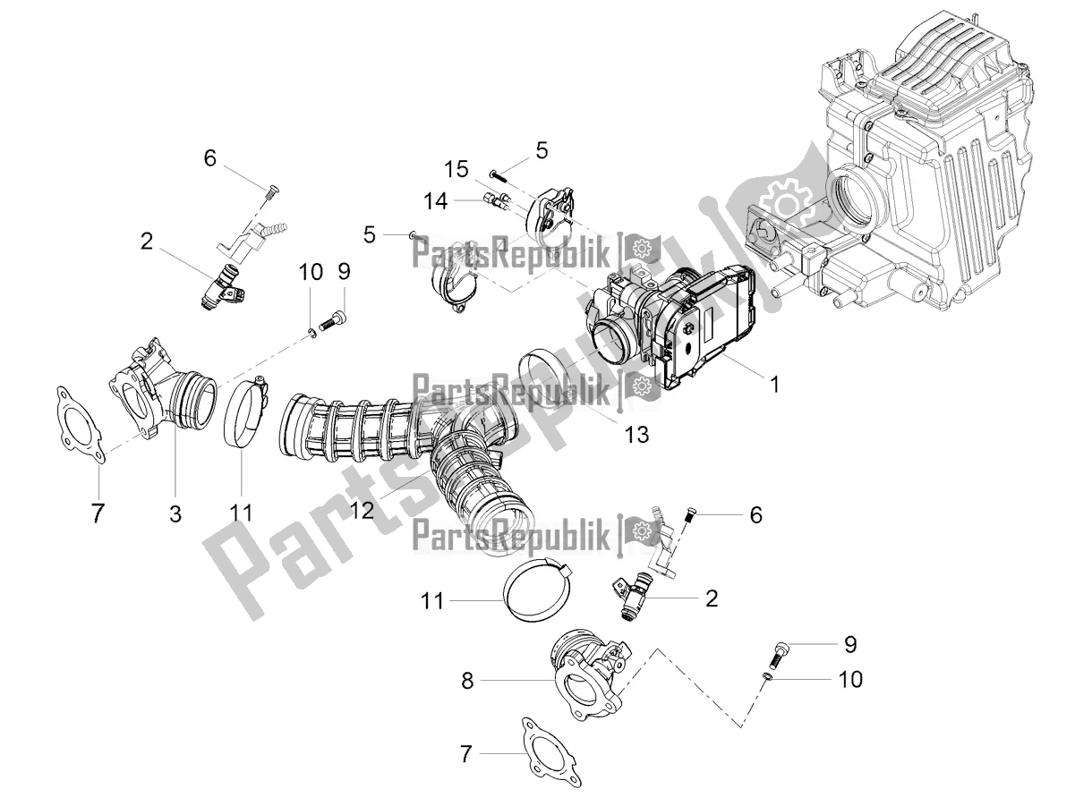 Toutes les pièces pour le Corps De Papillon du Moto-Guzzi V9 Bobber 850 Apac 2021