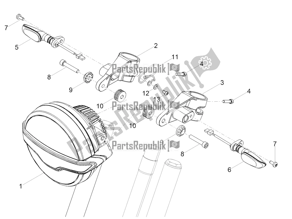 Todas las partes para Luces Delanteras de Moto-Guzzi V9 Bobber 850 Apac 2022