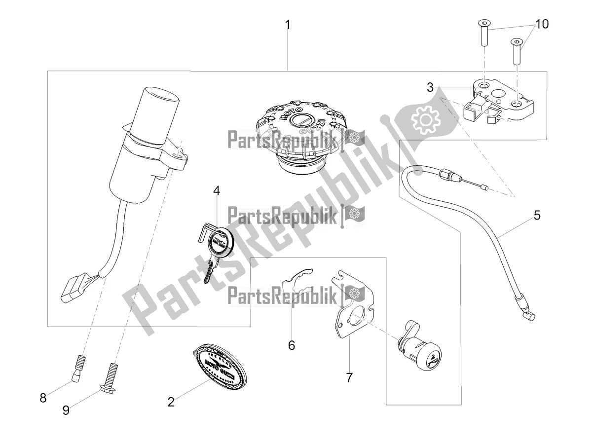 Todas las partes para Cerraduras de Moto-Guzzi V9 Bobber 850 Apac 2022