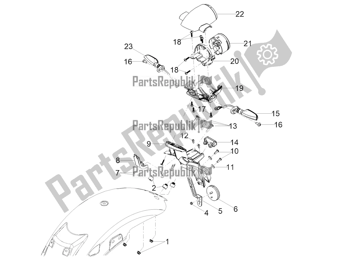 Todas las partes para Luces Traseras de Moto-Guzzi V9 Bobber 850 Apac 2022