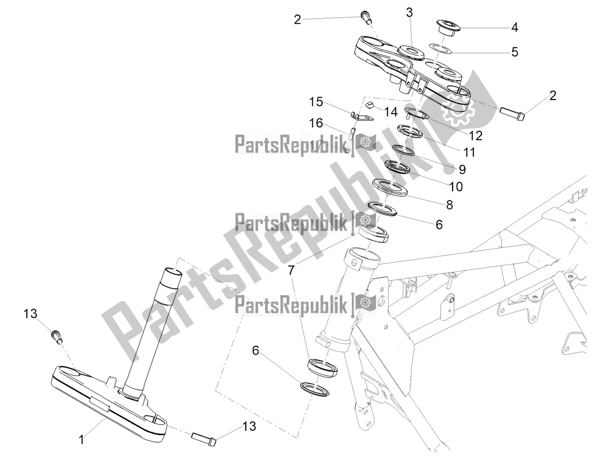 All parts for the Steering of the Moto-Guzzi V9 Bobber 850 Apac 2022