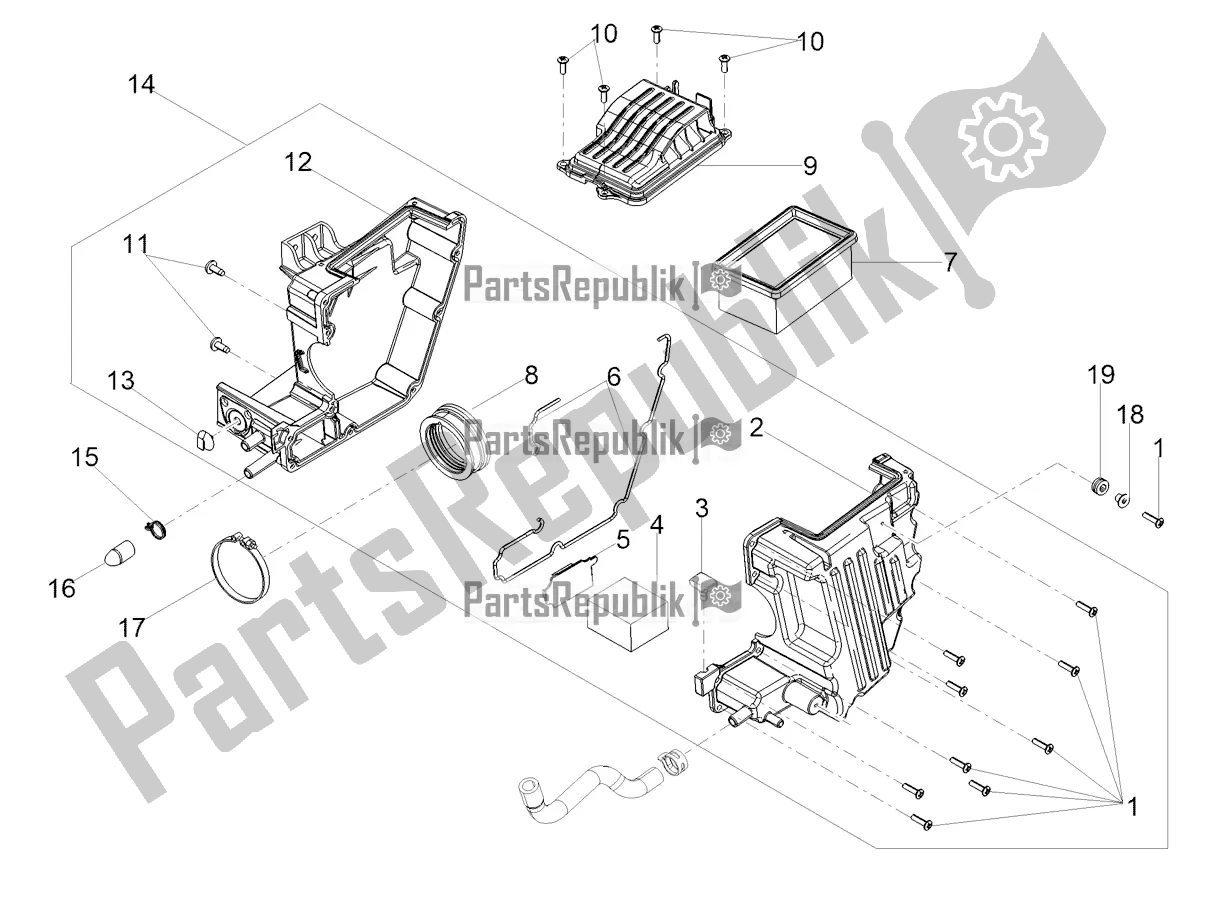 Todas las partes para Caja De Aire de Moto-Guzzi V9 Bobber 850 USA 2020