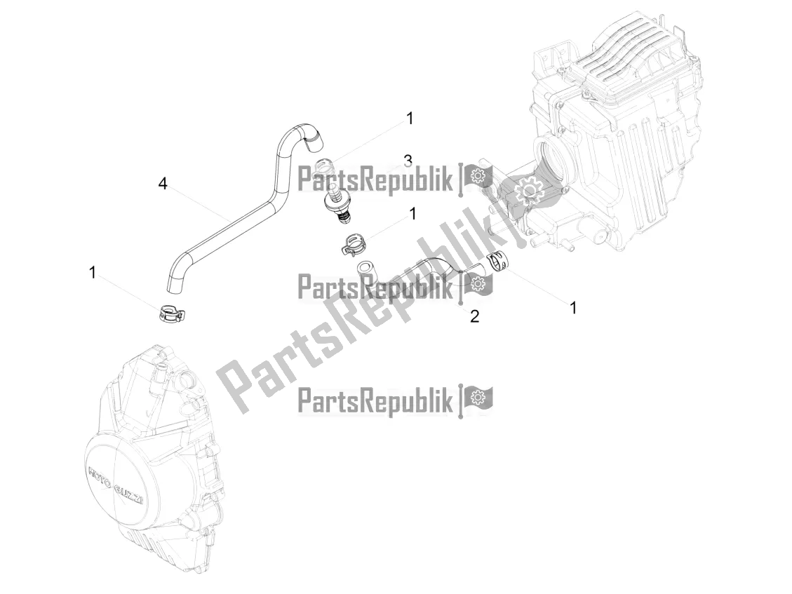 Tutte le parti per il Sistema Di Soffiaggio del Moto-Guzzi V9 Bobber 850 USA 2020