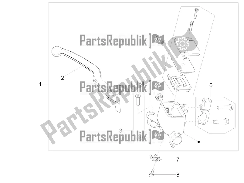 Tutte le parti per il Pompa Freno Anteriore del Moto-Guzzi V9 Bobber 850 USA 2020