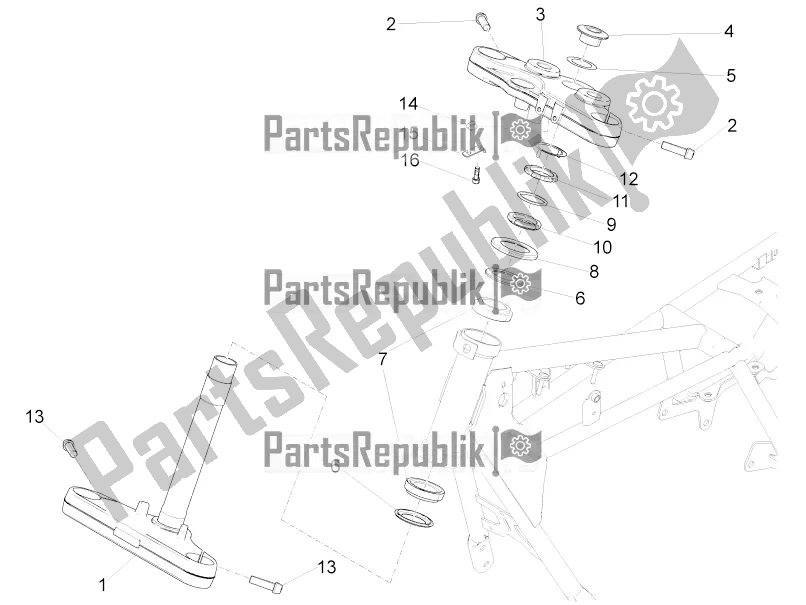 Alle onderdelen voor de Sturen van de Moto-Guzzi V9 Bobber 850 USA 2020