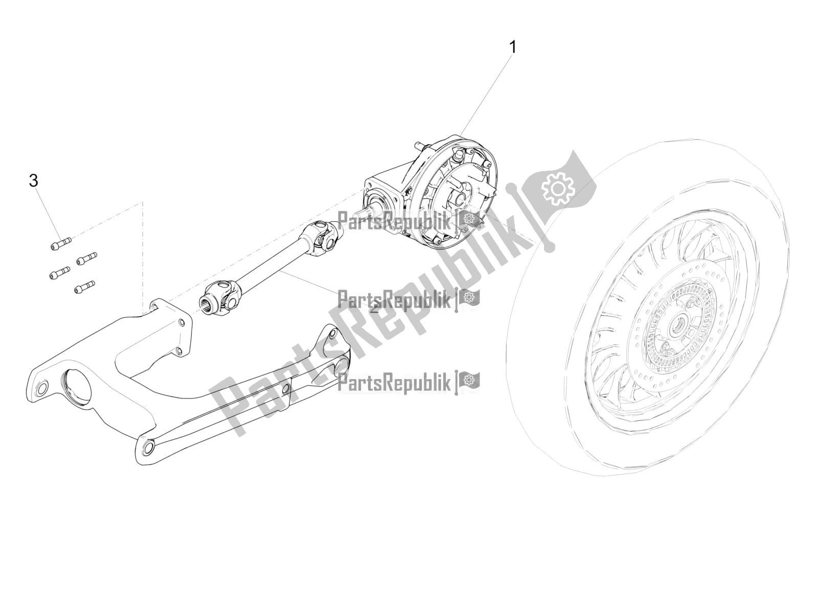 Tutte le parti per il Trasmissione Completata del Moto-Guzzi V9 Bobber 850 USA 2020