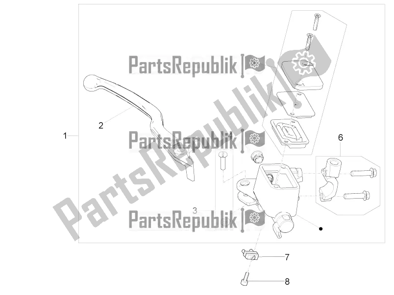 Todas as partes de Cilindro Mestre Dianteiro do Moto-Guzzi V9 Bobber 850 USA 2021