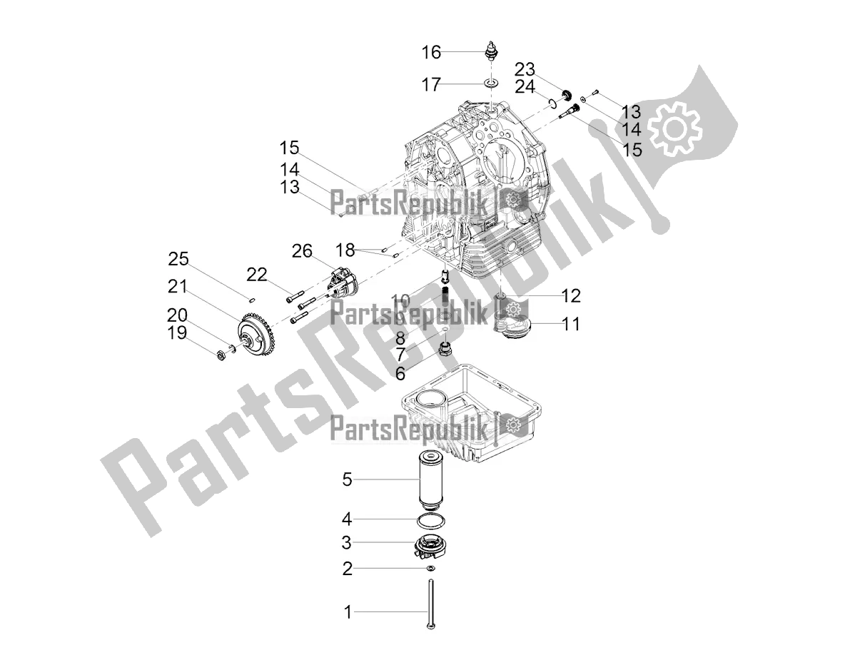 Toutes les pièces pour le Lubrification du Moto-Guzzi V9 Bobber 850 USA 2021