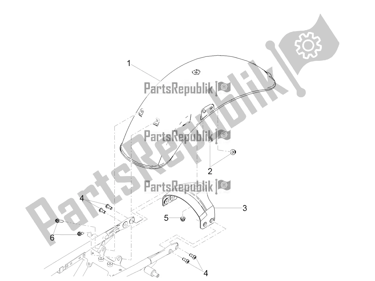 Alle onderdelen voor de Achterspatbord van de Moto-Guzzi V9 Bobber 850 USA 2021