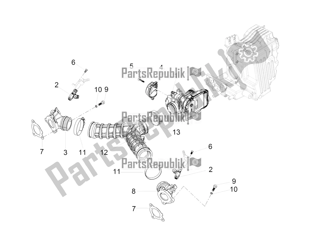 Toutes les pièces pour le Corps De Papillon du Moto-Guzzi V9 Bobber 850 USA 2021