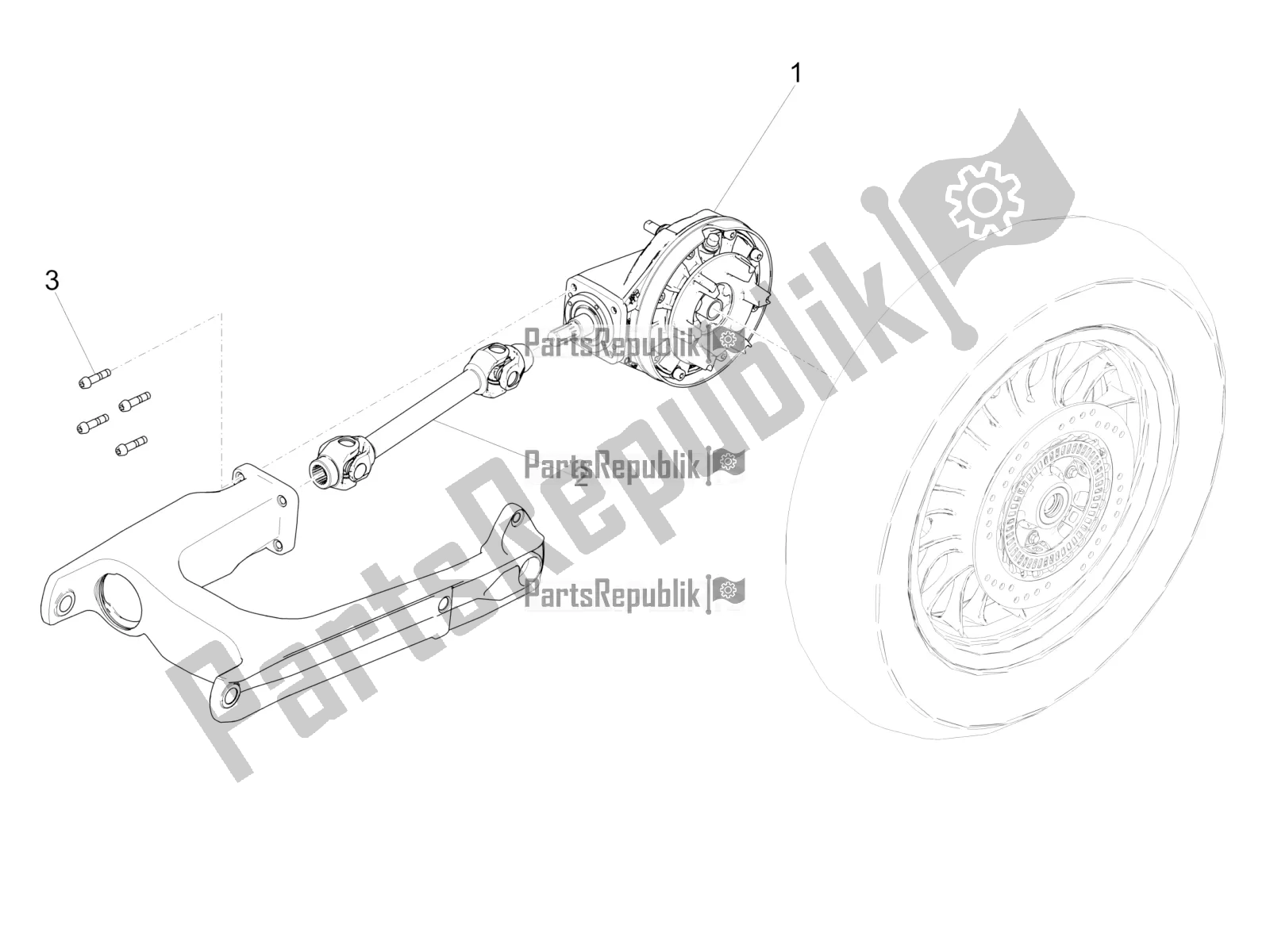 Toutes les pièces pour le Transmission Terminée du Moto-Guzzi V9 Bobber 850 USA 2021