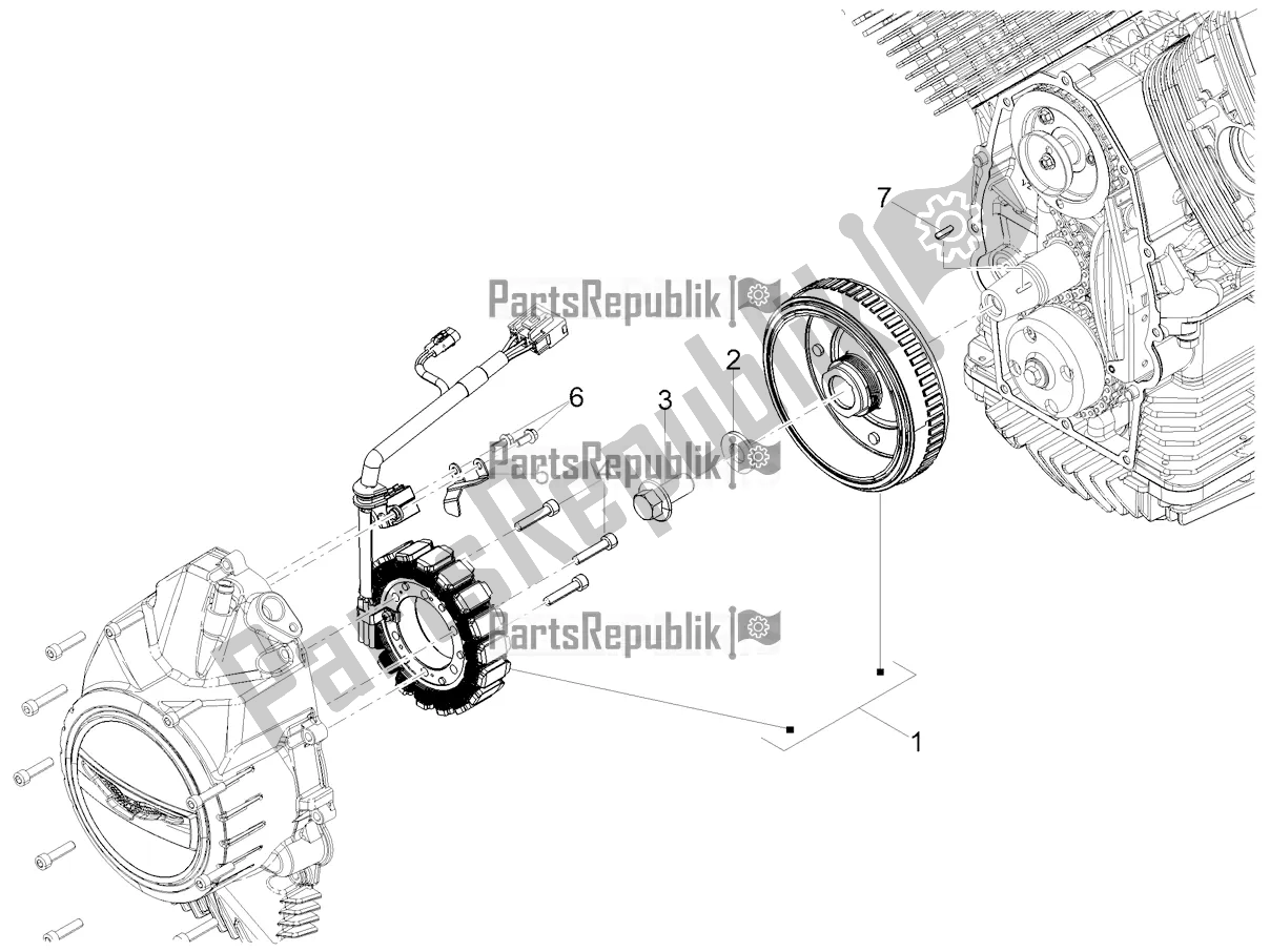 Tutte le parti per il Cdi Magneto Assy / Unità Di Accensione del Moto-Guzzi V9 Bobber 850 USA 2022