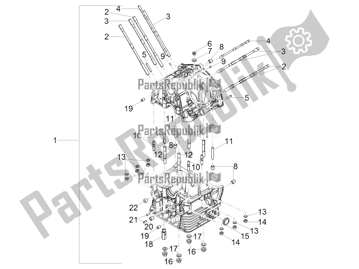 Tutte le parti per il Carter I del Moto-Guzzi V9 Bobber 850 USA 2022