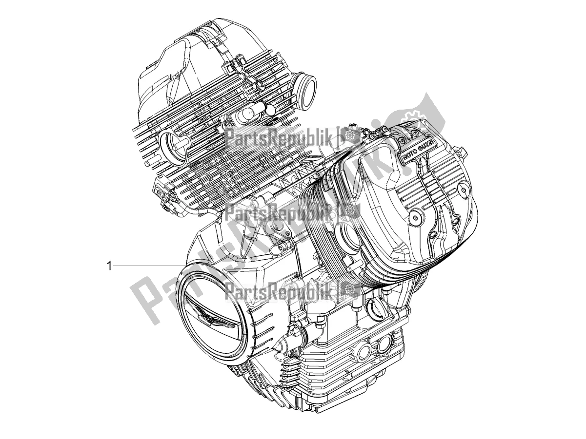 All parts for the Engine-completing Part-lever of the Moto-Guzzi V9 Bobber 850 USA 2022