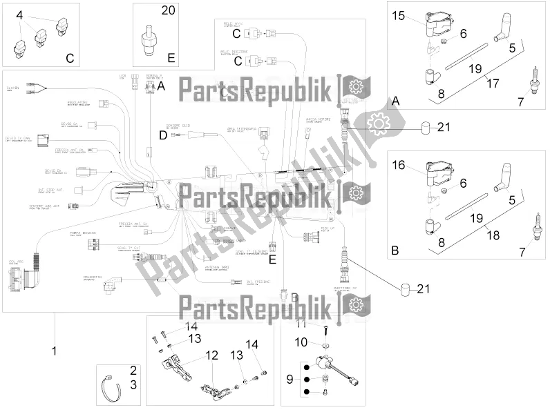 Toutes les pièces pour le Système électrique Central du Moto-Guzzi V9 Bobber Sport 850 2020