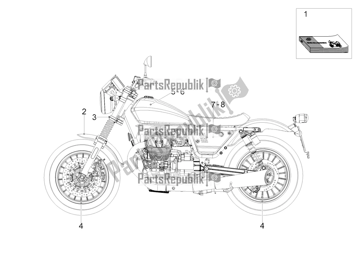 Toutes les pièces pour le Décalque du Moto-Guzzi V9 Bobber Sport 850 2020