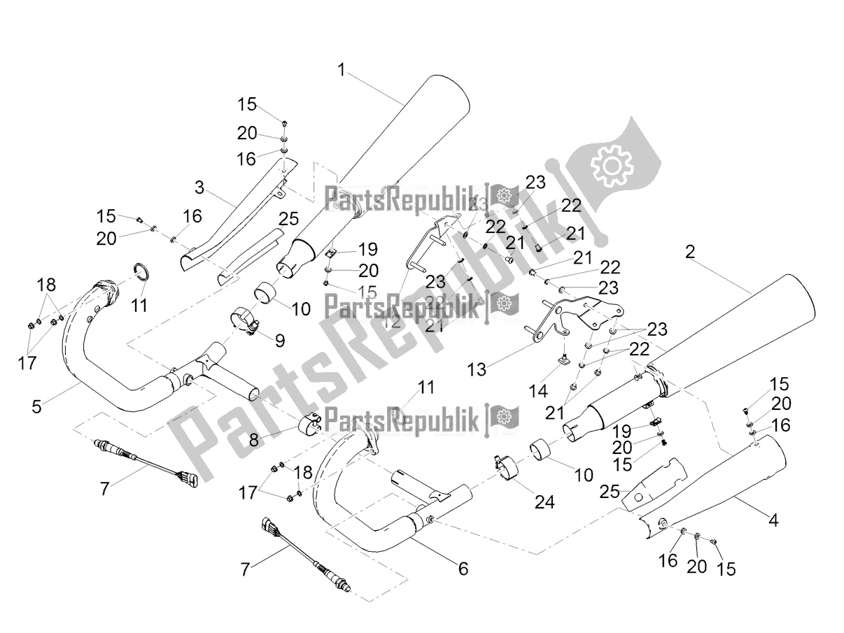 Toutes les pièces pour le Tuyau D'échappement du Moto-Guzzi V9 Bobber Sport 850 2020