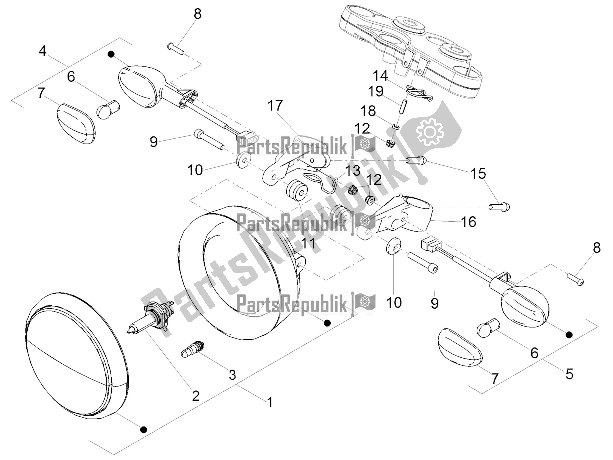 Todas las partes para Luces Delanteras de Moto-Guzzi V9 Bobber Sport 850 2020