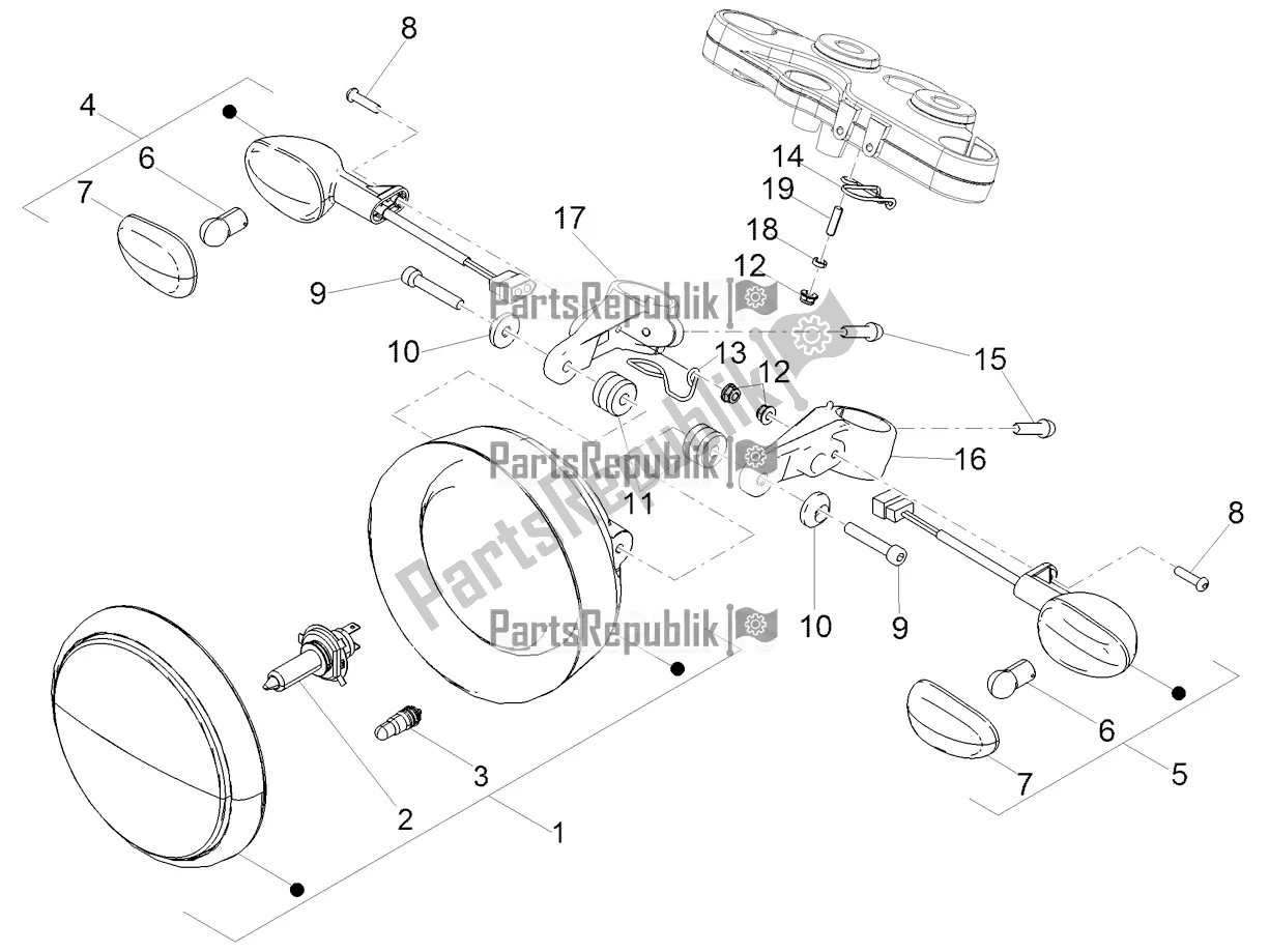 Todas las partes para Luces Delanteras de Moto-Guzzi V9 Bobber Sport 850 2020