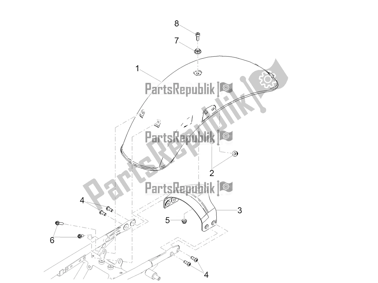 Toutes les pièces pour le Garde-boue Arrière du Moto-Guzzi V9 Bobber Sport 850 2020