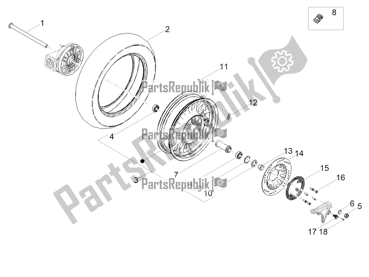 Toutes les pièces pour le Roue Arrière du Moto-Guzzi V9 Bobber Sport 850 2020