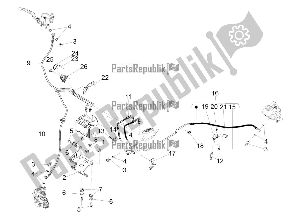 Tutte le parti per il Sistema Frenante Abs del Moto-Guzzi V9 Bobber Sport 850 ABS 2018