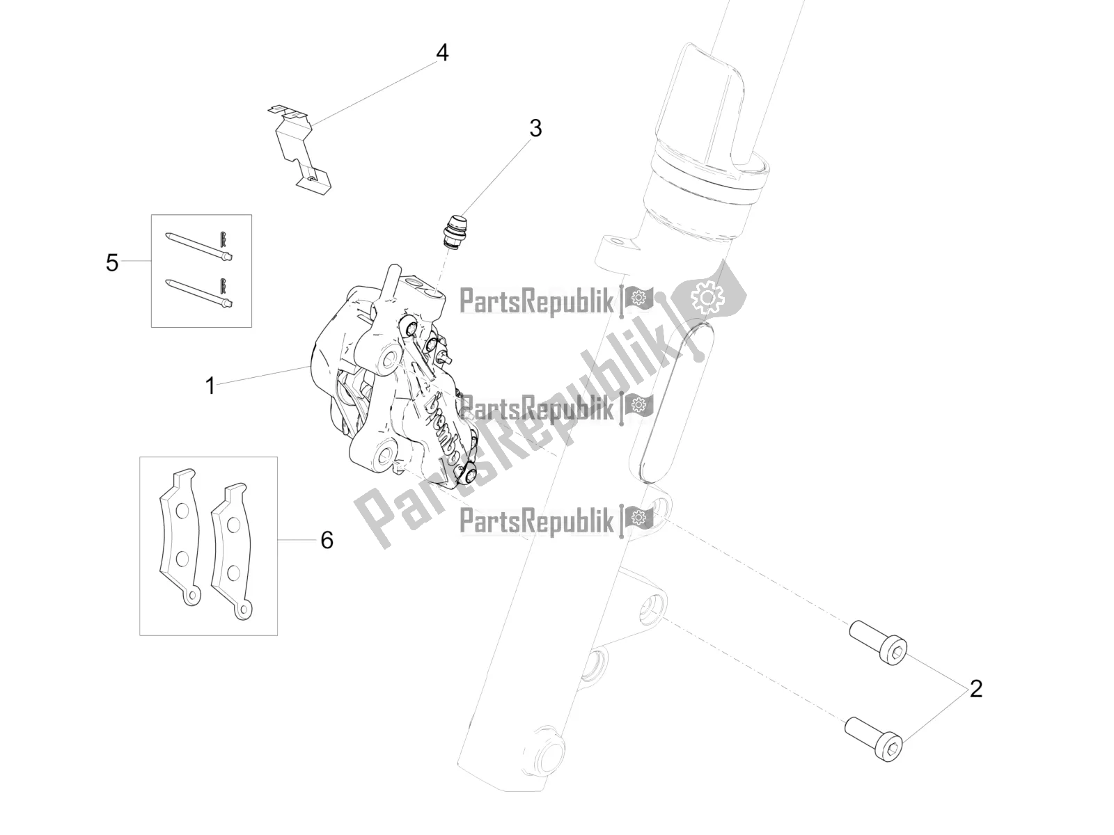 Toutes les pièces pour le étrier De Frein Avant du Moto-Guzzi V9 Bobber Sport 850 ABS 2018