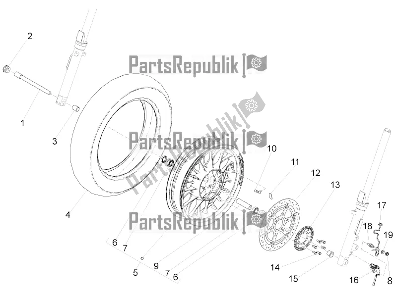 Toutes les pièces pour le Roue Avant du Moto-Guzzi V9 Bobber Sport 850 ABS 2018