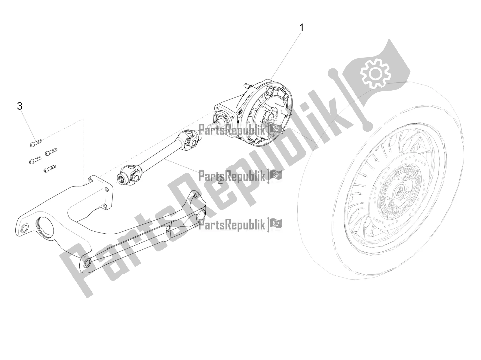 Toutes les pièces pour le Transmission Terminée du Moto-Guzzi V9 Bobber Sport 850 ABS 2018