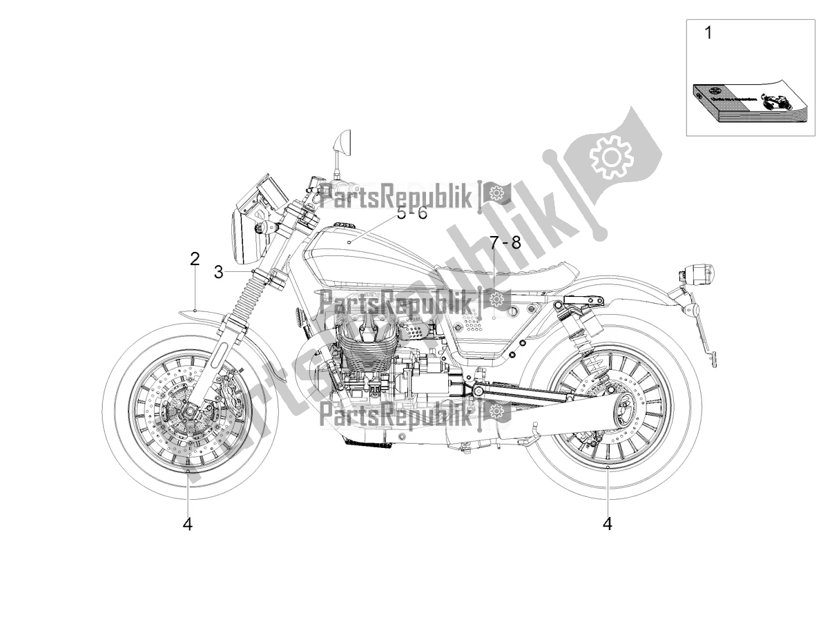 Wszystkie części do Kalkomania Moto-Guzzi V9 Bobber Sport 850 ABS 2019