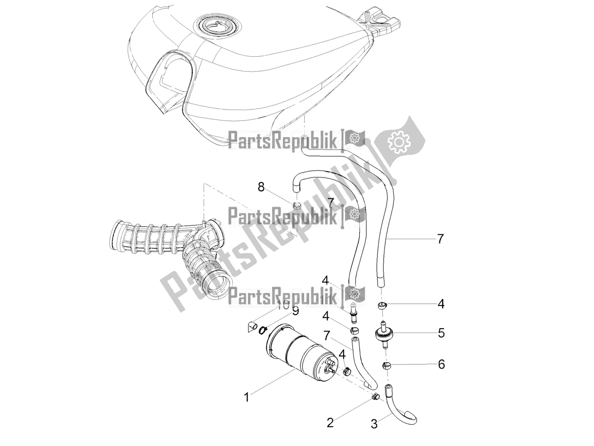 Toutes les pièces pour le Système De Récupération De Vapeur De Carburant du Moto-Guzzi V9 Bobber Sport 850 ABS 2019