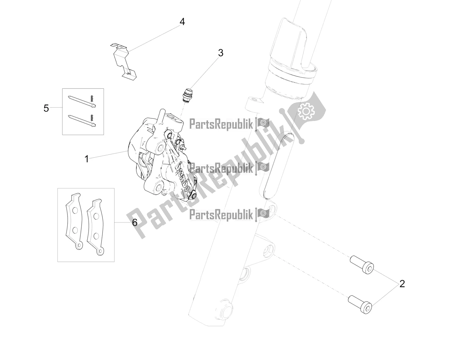 Todas las partes para Pinza De Freno Delantero de Moto-Guzzi V9 Bobber Sport 850 Apac 2019