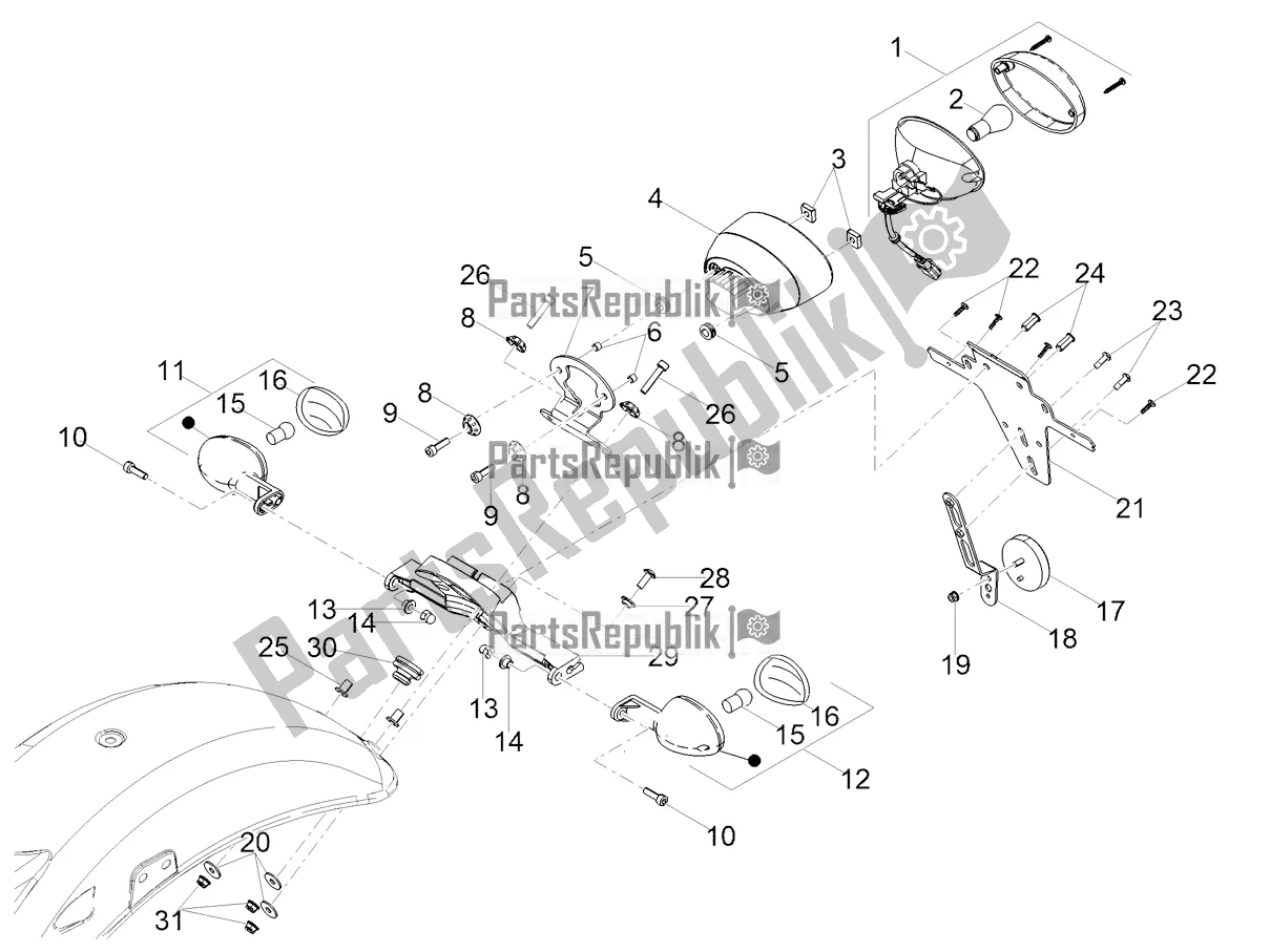 Todas las partes para Luces Traseras de Moto-Guzzi V9 Bobber Sport 850 Apac 2019