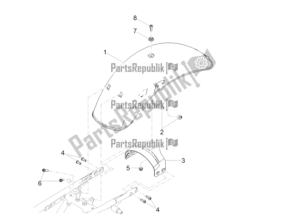 Toutes les pièces pour le Garde-boue Arrière du Moto-Guzzi V9 Bobber Sport 850 Apac 2019