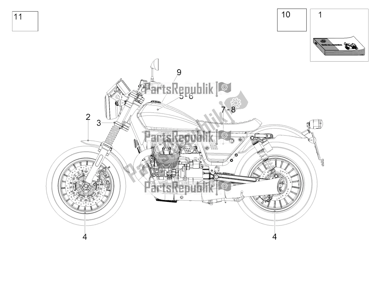 Toutes les pièces pour le Décalque du Moto-Guzzi V9 Bobber Sport 850 Apac 2020